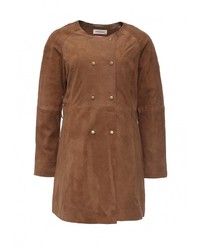 Женское коричневое пальто от Naf Naf