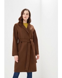 Женское коричневое пальто от Ovelli