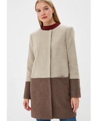 Женское коричневое пальто от Rosso Style