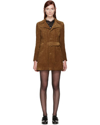 Женское коричневое пальто от Saint Laurent