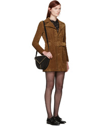 Женское коричневое пальто от Saint Laurent