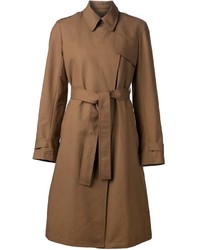 Женское коричневое пальто от Theory
