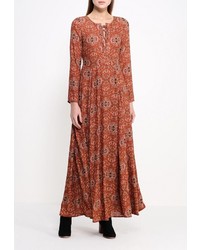 Коричневое платье-макси от Glamorous