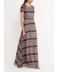 Коричневое платье-макси от LAMANIA