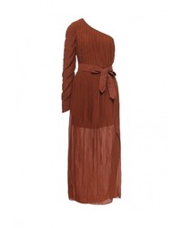 Коричневое платье-макси от Paccio