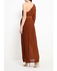 Коричневое платье-макси от Paccio