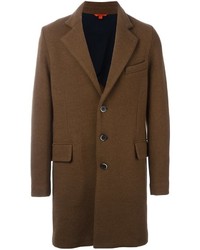Мужское коричневое шерстяное пальто от Barena