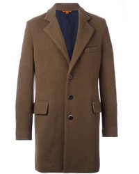 Мужское коричневое шерстяное пальто от Barena