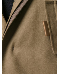 Мужское коричневое шерстяное пальто от Jil Sander