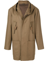 Мужское коричневое шерстяное пальто от Jil Sander