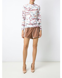 Женские коричневые бархатные шорты от Olympiah