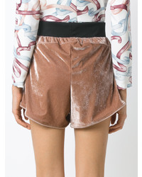 Женские коричневые бархатные шорты от Olympiah