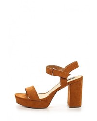 Коричневые босоножки на каблуке от Blink
