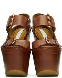 Женские коричневые босоножки от Stella McCartney