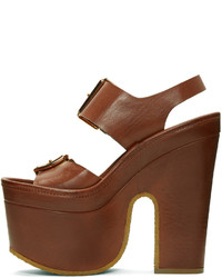 Женские коричневые босоножки от Stella McCartney