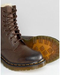 Женские коричневые ботинки от Dr. Martens