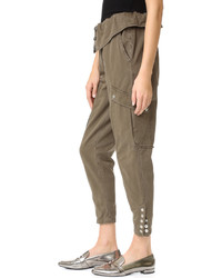 Женские коричневые брюки карго