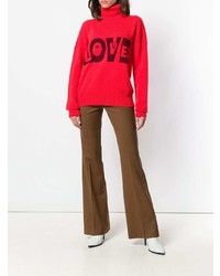 Коричневые брюки-клеш от P.A.R.O.S.H.