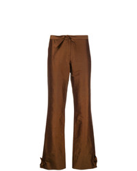 Коричневые брюки-клеш от Romeo Gigli Vintage