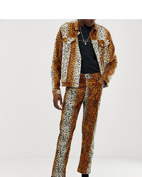 Коричневые брюки чинос с леопардовым принтом от Reclaimed Vintage