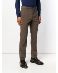 Коричневые брюки чинос от Lardini