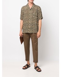 Коричневые брюки чинос от Dell'oglio