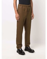 Коричневые брюки чинос от Lemaire