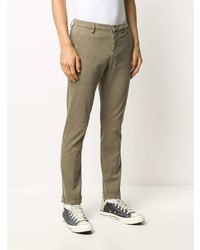 Коричневые брюки чинос от Dondup