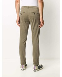 Коричневые брюки чинос от Dondup