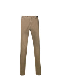Коричневые брюки чинос от Pt01