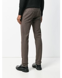 Коричневые брюки чинос от Incotex