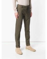 Коричневые брюки чинос от Dondup