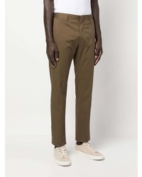 Коричневые брюки чинос от Zegna