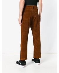 Мужские коричневые вельветовые джинсы от Palm Angels