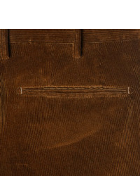 Мужские коричневые вельветовые джинсы от Incotex
