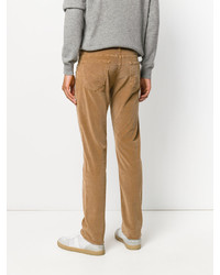 Мужские коричневые вельветовые классические брюки от Jacob Cohen