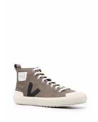 Мужские коричневые высокие кеды из плотной ткани от Veja