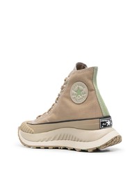 Мужские коричневые высокие кеды от Converse