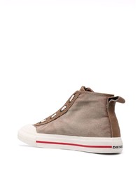 Мужские коричневые высокие кеды от Diesel