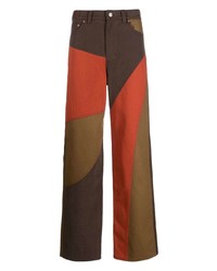 Мужские коричневые джинсы в стиле пэчворк от Andersson Bell