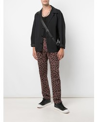 Мужские коричневые джинсы с принтом от Pleasures