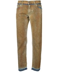 Мужские коричневые джинсы от Dolce & Gabbana