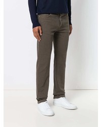 Мужские коричневые джинсы от Kiton