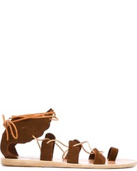 Женские коричневые замшевые босоножки от Ancient Greek Sandals