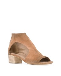 Коричневые замшевые ботильоны с вырезом от Marsèll