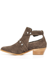 Коричневые замшевые ботильоны от Rebecca Minkoff