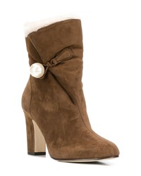 Коричневые замшевые ботильоны от Jimmy Choo