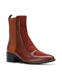 Коричневые замшевые ботильоны от Loewe