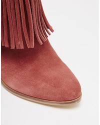 Коричневые замшевые ботильоны от Asos