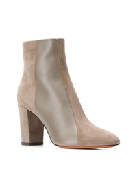 Коричневые замшевые ботильоны от Santoni